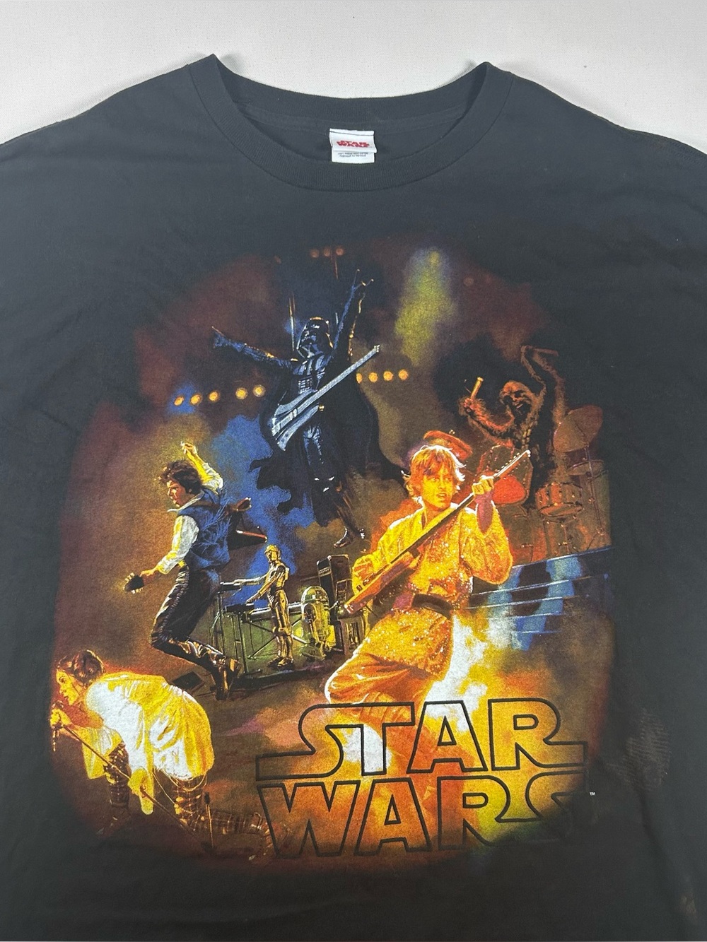 Vintage Star Wars Shirt Men’s XXL Rock Band Luke Solo Leia Chewbacca Vader C-3PO